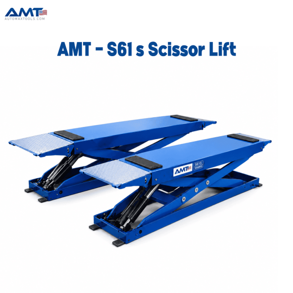 <h2 data-start="241" data-end="305">AMT S61S Full Rise Scissor Lift, 4000KG Capacity, Above-Ground Installation, Pneumatic Unlocking, 1830mm Max Lift Height, 1530-2140mm Platform Length, 665mm Platform Width, 110mm Initial Height, ~60s Lift / ~50s Lowering, Workshop Car Lift</h2> <table> <thead> <tr> <th>Specification</th> <th>Value</th> </tr> </thead> <tbody> <tr> <td>Model</td> <td><strong>AMT S61S</strong></td> </tr> <tr> <td>Installation</td> <td><strong>Above-Ground Installation</strong></td> </tr> <tr> <td>Locking System</td> <td><strong>Pneumatic Unlocking</strong></td> </tr> <tr> <td>Max Lifting Capacity</td> <td><strong>4000 kg</strong></td> </tr> <tr> <td>Max Lifting Height</td> <td><strong>1830 mm</strong></td> </tr> <tr> <td>Platform Length</td> <td><strong>1530 – 2140 mm</strong></td> </tr> <tr> <td>Platform Width</td> <td><strong>665 mm</strong></td> </tr> <tr> <td>Initial Height</td> <td><strong>110 mm</strong></td> </tr> <tr> <td>Lifting Time</td> <td><strong>About 60 sec</strong></td> </tr> <tr> <td>Lowering Time</td> <td><strong>About 50 sec</strong></td> </tr> <tr> <td>Hydraulic Oil</td> <td><strong>ISO 46#</strong></td> </tr> </tbody> </table> <h2 data-start="241" data-end="305">AMT S61S Full Rise Scissor Lift, 4000KG Capacity, Above-Ground Installation, Pneumatic Unlocking, 1830mm Max Lift Height, 1530-2140mm Platform Length, 665mm Platform Width, 110mm Initial Height, ~60s Lift / ~50s Lowering, Workshop Car Lift</h2> <table> <thead> <tr> <th>Specification</th> <th>Value</th> </tr> </thead> <tbody> <tr> <td>Model</td> <td><strong>AMT S61S</strong></td> </tr> <tr> <td>Installation</td> <td><strong>Above-Ground Installation</strong></td> </tr> <tr> <td>Locking System</td> <td><strong>Pneumatic Unlocking</strong></td> </tr> <tr> <td>Max Lifting Capacity</td> <td><strong>4000 kg</strong></td> </tr> <tr> <td>Max Lifting Height</td> <td><strong>1830 mm</strong></td> </tr> <tr> <td>Platform Length</td> <td><strong>1530 – 2140 mm</strong></td> </tr> <tr> <td>Platform Width</td> <td><strong>665 mm</strong></td> </tr> <tr> <td>Initial Height</td> <td><strong>110 mm</strong></td> </tr> <tr> <td>Lifting Time</td> <td><strong>About 60 sec</strong></td> </tr> <tr> <td>Lowering Time</td> <td><strong>About 50 sec</strong></td> </tr> <tr> <td>Hydraulic Oil</td> <td><strong>ISO 46#</strong></td> </tr> </tbody> </table>