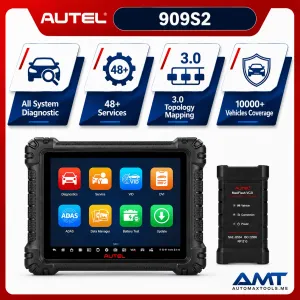 Autel MaxiSys MS909 S2 2026 Automotive Diagnostic Scanner, 11” OE-Level Bi-Directional Scan Tool, ECU Programming & Coding, Topology 3.0, 48+ Service Functions, DoIP/CAN FD, J2534, Android 13, 256GB