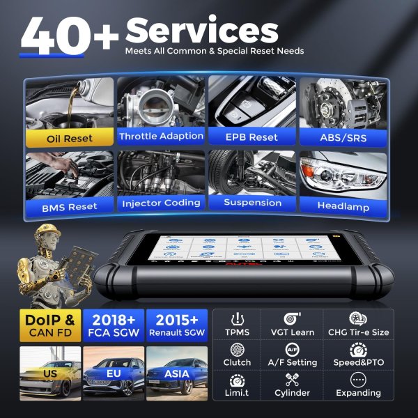 MaxiCheck MX900TS: Automotive Diagnostic System with Comprehensive TPMS Solutions | Exceptional OE-Level Functionality | Smart AutoVIN Technology | Advanced TPMS Diagnostics | Supports Pre & Post Scan | Ideal for Workshop Operations Management | Autel MX-Sensor Programming