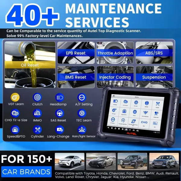Autel MaxiCheck MX900 OBD2 Scanner, Same As Autel MaxiCOME MK900 All System Diagnostic Scan Tool for Cars, 40+ Reset Services, Autos Maxisys Tool Upgrade of Autel MK808S MX808 S MD808 PRO