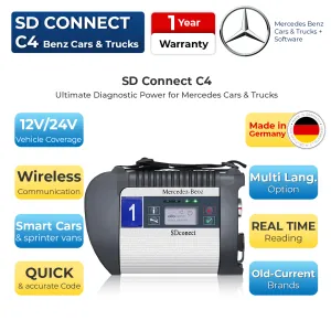 SD Connect C4 Mercedes Benz Cars & Trucks + Software