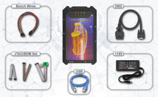 <h4>Hexprog II Chip Tuning Tool Full Set ECU Cloning & Chip Tuning Tool - Fast Microcontroller, OBD Cable, Complete ISN Reading for BMW (2005-Present), Virtual Read Functionality, VIN Change, & Fault Code Management - Versatile On-Bench Chip Tuning with Multiple Boot Modes</h4> &nbsp; <table> <thead> <tr> <th><strong>Feature</strong></th> <th><strong>Description</strong></th> </tr> </thead> <tbody> <tr> <td><strong>Main Unit</strong></td> <td>Hexprog II with a fast microcontroller</td> </tr> <tr> <td><strong>ECU Cloning/Chip Tuning License</strong></td> <td>Fully functioning license for ECU cloning and chip tuning</td> </tr> <tr> <td><strong>OBD Cable</strong></td> <td>Used for ECU chip tuning and repair via OBD for reading/writing ECU MAP area</td> </tr> <tr> <td><strong>Cables/Adapters</strong></td> <td>All necessary cables and adapters for connecting to ECUs</td> </tr> <tr> <td><strong>Power Adapter</strong></td> <td>Special power supply for Hexprog II (14V-3A)</td> </tr> <tr> <td><strong>BMW ISN Reading</strong></td> <td>Read complete long ISN from any BMW ECU, including Bosch MG1/MD1 ECUs (2005-present)</td> </tr> <tr> <td><strong>Map Reading/Writing Support</strong></td> <td>Extensive support for reading and writing map areas across 12V and 24V systems</td> </tr> <tr> <td><strong>Virtual Read Functionality</strong></td> <td>Enhanced versatility for reading ECU data without physical connections</td> </tr> <tr> <td><strong>Essential ECU Functions</strong></td> <td>VIN changing, coding backup and restore, fault code reading and erasing</td> </tr> <tr> <td><strong>On-Bench Chip Tuning</strong></td> <td>Read/write P-Flash, D-Flash, External Flash, and EEPROM with automatic checksum correction</td> </tr> <tr> <td><strong>Multiple Boot Modes</strong></td> <td>- Bench Mode for most ECUs/Thermal Control Units (TCUs)</td> </tr> <tr> <td></td> <td>- TriCore Boot Mode for TriCore ECUs</td> </tr> <tr> <td></td> <td>- BAM Boot Mode for Freescale/NXP MPC5xxx ECUs</td> </tr> <tr> <td></td> <td>- JTAG for Renesas ECUs</td> </tr> <tr> <td></td> <td>- Nexus for Freescale/NXP MPC5xxx</td> </tr> <tr> <td></td> <td>- DAP for TriCore ECUs</td> </tr> <tr> <td></td> <td>- NBD for NEC ECUs</td> </tr> <tr> <td></td> <td>- BDM for MPC5xx ECUs</td> </tr> <tr> <td><strong>Target Audience</strong></td> <td>Automotive professionals and enthusiasts for diagnostics, repair, and tuning</td> </tr> </tbody> </table> &nbsp; <h4>Hexprog II Chip Tuning Tool Full Set ECU Cloning & Chip Tuning Tool - Fast Microcontroller, OBD Cable, Complete ISN Reading for BMW (2005-Present), Virtual Read Functionality, VIN Change, & Fault Code Management - Versatile On-Bench Chip Tuning with Multiple Boot Modes</h4> &nbsp; <table> <thead> <tr> <th><strong>Feature</strong></th> <th><strong>Description</strong></th> </tr> </thead> <tbody> <tr> <td><strong>Main Unit</strong></td> <td>Hexprog II with a fast microcontroller</td> </tr> <tr> <td><strong>ECU Cloning/Chip Tuning License</strong></td> <td>Fully functioning license for ECU cloning and chip tuning</td> </tr> <tr> <td><strong>OBD Cable</strong></td> <td>Used for ECU chip tuning and repair via OBD for reading/writing ECU MAP area</td> </tr> <tr> <td><strong>Cables/Adapters</strong></td> <td>All necessary cables and adapters for connecting to ECUs</td> </tr> <tr> <td><strong>Power Adapter</strong></td> <td>Special power supply for Hexprog II (14V-3A)</td> </tr> <tr> <td><strong>BMW ISN Reading</strong></td> <td>Read complete long ISN from any BMW ECU, including Bosch MG1/MD1 ECUs (2005-present)</td> </tr> <tr> <td><strong>Map Reading/Writing Support</strong></td> <td>Extensive support for reading and writing map areas across 12V and 24V systems</td> </tr> <tr> <td><strong>Virtual Read Functionality</strong></td> <td>Enhanced versatility for reading ECU data without physical connections</td> </tr> <tr> <td><strong>Essential ECU Functions</strong></td> <td>VIN changing, coding backup and restore, fault code reading and erasing</td> </tr> <tr> <td><strong>On-Bench Chip Tuning</strong></td> <td>Read/write P-Flash, D-Flash, External Flash, and EEPROM with automatic checksum correction</td> </tr> <tr> <td><strong>Multiple Boot Modes</strong></td> <td>- Bench Mode for most ECUs/Thermal Control Units (TCUs)</td> </tr> <tr> <td></td> <td>- TriCore Boot Mode for TriCore ECUs</td> </tr> <tr> <td></td> <td>- BAM Boot Mode for Freescale/NXP MPC5xxx ECUs</td> </tr> <tr> <td></td> <td>- JTAG for Renesas ECUs</td> </tr> <tr> <td></td> <td>- Nexus for Freescale/NXP MPC5xxx</td> </tr> <tr> <td></td> <td>- DAP for TriCore ECUs</td> </tr> <tr> <td></td> <td>- NBD for NEC ECUs</td> </tr> <tr> <td></td> <td>- BDM for MPC5xx ECUs</td> </tr> <tr> <td><strong>Target Audience</strong></td> <td>Automotive professionals and enthusiasts for diagnostics, repair, and tuning</td> </tr> </tbody> </table> &nbsp;