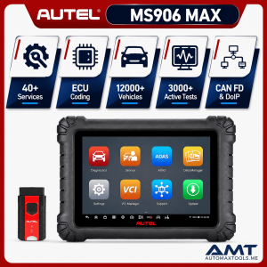 AUTEL DIAGNOSTIC 48 Autel MaxiSys MS906 MAX 2026 Diagnostic Scanner, 10.1” All-System Bi-Directional Scan Tool, Advanced ECU Coding, 40+ Service Functions, Active Tests, DoIP & CAN FD, Auto Scan 2.0, Android 10, 128GB, 2-Year Updates