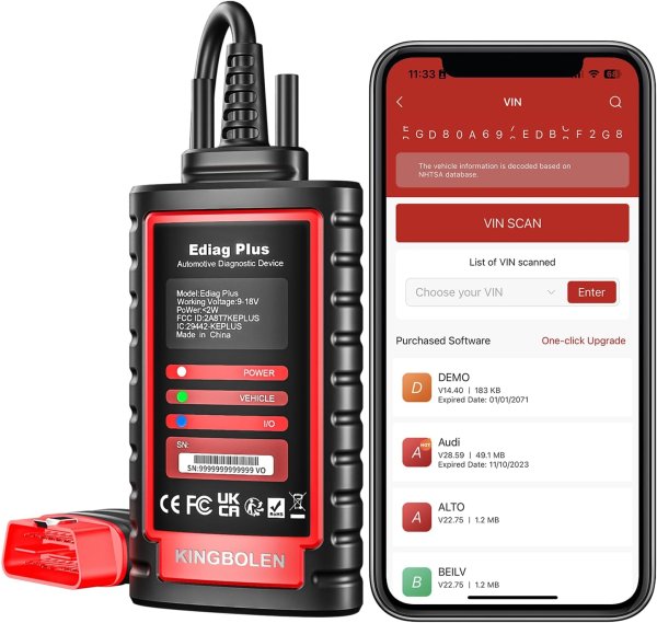Bluetooth OBD2 scanner with ECU coding & bi-directional control. Works on all vehicle systems for professional diagnostics. <p data-start="182" data-end="476">The <strong data-start="186" data-end="226">KINGBOLEN Ediag Plus (Hardware Only)</strong> is a smart and portable OBD2 diagnostic interface designed for both professional mechanics and DIY users. Paired with the mobile app, it delivers accurate diagnostics, system checks, and maintenance resets in a compact and cost-effective solution.</p> <h2 data-start="1843" data-end="1864">🔹 Product Chart</h2> <div class="_tableContainer_1rjym_1"> <div class="group w-fit _tableWrapper_1rjym_13 flex flex-col-reverse" tabindex="-1"> <table class="w-fit min-w-(--thread-content-width)" data-start="1866" data-end="2626"> <thead data-start="1866" data-end="1910"> <tr data-start="1866" data-end="1910"> <th data-start="1866" data-end="1893" data-col-size="sm">Feature</th> <th data-start="1893" data-end="1910" data-col-size="md">Specification</th> </tr> </thead> <tbody data-start="1957" data-end="2626"> <tr data-start="1957" data-end="2024"> <td data-start="1957" data-end="1984" data-col-size="sm"><strong data-start="1959" data-end="1968">Model</strong></td> <td data-start="1984" data-end="2024" data-col-size="md">KINGBOLEN Ediag Plus (Hardware Only)</td> </tr> <tr data-start="2025" data-end="2081"> <td data-start="2025" data-end="2052" data-col-size="sm"><strong data-start="2027" data-end="2035">Type</strong></td> <td data-start="2052" data-end="2081" data-col-size="md">OBD2 Diagnostic Interface</td> </tr> <tr data-start="2082" data-end="2122"> <td data-start="2082" data-end="2109" data-col-size="sm"><strong data-start="2084" data-end="2100">Connectivity</strong></td> <td data-start="2109" data-end="2122" data-col-size="md">Bluetooth</td> </tr> <tr data-start="2123" data-end="2185"> <td data-start="2123" data-end="2150" data-col-size="sm"><strong data-start="2125" data-end="2142">Compatibility</strong></td> <td data-start="2150" data-end="2185" data-col-size="md">OBD2-compliant vehicles (1996+)</td> </tr> <tr data-start="2186" data-end="2282"> <td data-start="2186" data-end="2213" data-col-size="sm"><strong data-start="2188" data-end="2201">Functions</strong></td> <td data-start="2213" data-end="2282" data-col-size="md">Read/Clear Codes, Live Data, Freeze Frame, I/M Readiness, O2 Test</td> </tr> <tr data-start="2283" data-end="2348"> <td data-start="2283" data-end="2310" data-col-size="sm"><strong data-start="2285" data-end="2303">Service Resets</strong></td> <td data-start="2310" data-end="2348" data-col-size="md">Oil Reset, EPB, BMS, SAS (via app)</td> </tr> <tr data-start="2349" data-end="2415"> <td data-start="2349" data-end="2376" data-col-size="sm"><strong data-start="2351" data-end="2366">App Support</strong></td> <td data-start="2376" data-end="2415" data-col-size="md">KINGBOLEN Ediag App (iOS & Android)</td> </tr> <tr data-start="2416" data-end="2486"> <td data-start="2416" data-end="2443" data-col-size="sm"><strong data-start="2418" data-end="2434">Power Source</strong></td> <td data-start="2443" data-end="2486" data-col-size="md">Powered directly from vehicle OBD2 port</td> </tr> <tr data-start="2487" data-end="2550"> <td data-start="2487" data-end="2514" data-col-size="sm"><strong data-start="2489" data-end="2499">Design</strong></td> <td data-start="2514" data-end="2550" data-col-size="md">Compact, portable, plug-and-play</td> </tr> <tr data-start="2551" data-end="2626"> <td data-start="2551" data-end="2578" data-col-size="sm"><strong data-start="2553" data-end="2569">Target Users</strong></td> <td data-start="2578" data-end="2626" data-col-size="md">DIY users, workshops, professional mechanics</td> </tr> </tbody> </table> </div> </div> Bluetooth OBD2 scanner with ECU coding & bi-directional control. Works on all vehicle systems for professional diagnostics. <p data-start="182" data-end="476">The <strong data-start="186" data-end="226">KINGBOLEN Ediag Plus (Hardware Only)</strong> is a smart and portable OBD2 diagnostic interface designed for both professional mechanics and DIY users. Paired with the mobile app, it delivers accurate diagnostics, system checks, and maintenance resets in a compact and cost-effective solution.</p> <h2 data-start="1843" data-end="1864">🔹 Product Chart</h2> <div class="_tableContainer_1rjym_1"> <div class="group w-fit _tableWrapper_1rjym_13 flex flex-col-reverse" tabindex="-1"> <table class="w-fit min-w-(--thread-content-width)" data-start="1866" data-end="2626"> <thead data-start="1866" data-end="1910"> <tr data-start="1866" data-end="1910"> <th data-start="1866" data-end="1893" data-col-size="sm">Feature</th> <th data-start="1893" data-end="1910" data-col-size="md">Specification</th> </tr> </thead> <tbody data-start="1957" data-end="2626"> <tr data-start="1957" data-end="2024"> <td data-start="1957" data-end="1984" data-col-size="sm"><strong data-start="1959" data-end="1968">Model</strong></td> <td data-start="1984" data-end="2024" data-col-size="md">KINGBOLEN Ediag Plus (Hardware Only)</td> </tr> <tr data-start="2025" data-end="2081"> <td data-start="2025" data-end="2052" data-col-size="sm"><strong data-start="2027" data-end="2035">Type</strong></td> <td data-start="2052" data-end="2081" data-col-size="md">OBD2 Diagnostic Interface</td> </tr> <tr data-start="2082" data-end="2122"> <td data-start="2082" data-end="2109" data-col-size="sm"><strong data-start="2084" data-end="2100">Connectivity</strong></td> <td data-start="2109" data-end="2122" data-col-size="md">Bluetooth</td> </tr> <tr data-start="2123" data-end="2185"> <td data-start="2123" data-end="2150" data-col-size="sm"><strong data-start="2125" data-end="2142">Compatibility</strong></td> <td data-start="2150" data-end="2185" data-col-size="md">OBD2-compliant vehicles (1996+)</td> </tr> <tr data-start="2186" data-end="2282"> <td data-start="2186" data-end="2213" data-col-size="sm"><strong data-start="2188" data-end="2201">Functions</strong></td> <td data-start="2213" data-end="2282" data-col-size="md">Read/Clear Codes, Live Data, Freeze Frame, I/M Readiness, O2 Test</td> </tr> <tr data-start="2283" data-end="2348"> <td data-start="2283" data-end="2310" data-col-size="sm"><strong data-start="2285" data-end="2303">Service Resets</strong></td> <td data-start="2310" data-end="2348" data-col-size="md">Oil Reset, EPB, BMS, SAS (via app)</td> </tr> <tr data-start="2349" data-end="2415"> <td data-start="2349" data-end="2376" data-col-size="sm"><strong data-start="2351" data-end="2366">App Support</strong></td> <td data-start="2376" data-end="2415" data-col-size="md">KINGBOLEN Ediag App (iOS & Android)</td> </tr> <tr data-start="2416" data-end="2486"> <td data-start="2416" data-end="2443" data-col-size="sm"><strong data-start="2418" data-end="2434">Power Source</strong></td> <td data-start="2443" data-end="2486" data-col-size="md">Powered directly from vehicle OBD2 port</td> </tr> <tr data-start="2487" data-end="2550"> <td data-start="2487" data-end="2514" data-col-size="sm"><strong data-start="2489" data-end="2499">Design</strong></td> <td data-start="2514" data-end="2550" data-col-size="md">Compact, portable, plug-and-play</td> </tr> <tr data-start="2551" data-end="2626"> <td data-start="2551" data-end="2578" data-col-size="sm"><strong data-start="2553" data-end="2569">Target Users</strong></td> <td data-start="2578" data-end="2626" data-col-size="md">DIY users, workshops, professional mechanics</td> </tr> </tbody> </table> </div> </div>