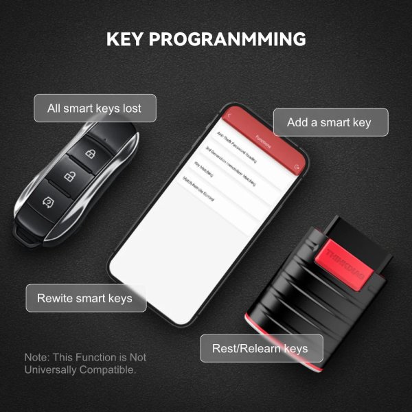 THINKDIAG OBD2 Bluetooth Scanner – Bidirectional Diagnostic Tool With Key Coding – IOS/Android – CAN/EOBD