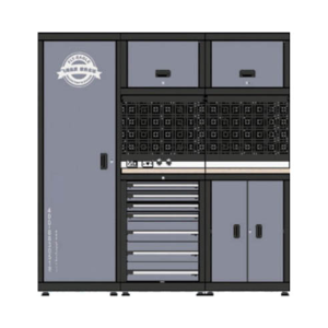 AMT LANDING PAGE 150 Tool Station 7730A – Heavy-Duty Tool Cabinet & Workbench The Tool Station 7730A is a premium industrial-grade tool storage solution designed for professionals who need maximum organization, security, and durability. Built with heavy-duty materials, this workstation is perfect for workshops, garages, and industrial environments. Key Features 🔹 High Load Capacity – Supports up to 600kg, ensuring a sturdy and reliable workspace. 🔹 Durable Construction – Made from 1.0 – 3.0mm thick steel for long-lasting performance. 🔹 Spacious Storage – Features multiple storage compartments to keep tools neatly organized. 🔹 Secure & Lockable – All compartments come with lockable doors for added security. 🔹 Integrated Air & Power Sockets – Conveniently designed for efficient workflow and tool usage. Comprehensive Storage System ✔ Large Single Door Cabinet – Ideal for storing bulky tools and equipment. ✔ Two Overhead Storage Lockers – Perfect for keeping frequently used tools within easy reach. ✔ One Tool Drawer – Provides quick access to essential hand tools. ✔ Double Door Cabinet – Extra storage for secure organization of equipment. ✔ Large Pegboard with Air & Power Sockets – Ensures easy access to compressed air and electrical power for seamless operation. Perfect for Professional Workspaces The Tool Station 7730A is designed for auto repair shops, manufacturing units, and heavy-duty workshops. Its robust construction and versatile storage options make it an essential addition to any workspace that requires efficiency, security, and durability. Important Pre-Order Notice ⚠ Due to its large size, this tool station must be pre-ordered. Contact us for availability and estimated delivery times. Upgrade your workshop today with the Tool Station 7730A – the ultimate tool storage and workbench solution!