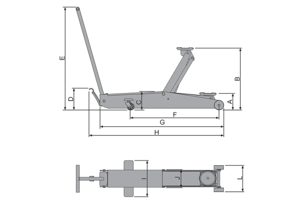 Bovenau 2Ton Hydraulic Trolly Jack