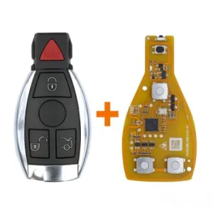 Xhorse Mercedes BGA Chrome Remote Key 3+1 Buttons 315MHz / 433MHz XNBZ