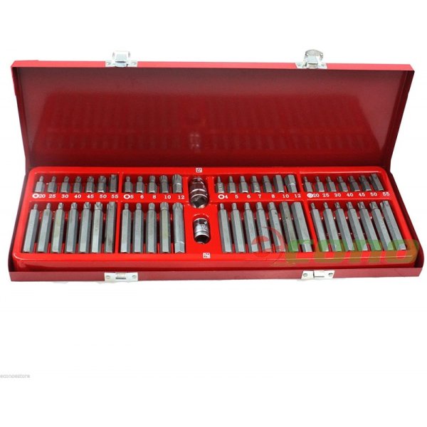 54-piece impact bits set for heavy-duty screwing and fastening tasks. Includes a wide variety of high-strength bits compatible with impact drivers for professional and DIY use. 54-piece impact bits set for heavy-duty screwing and fastening tasks. Includes a wide variety of high-strength bits compatible with impact drivers for professional and DIY use.