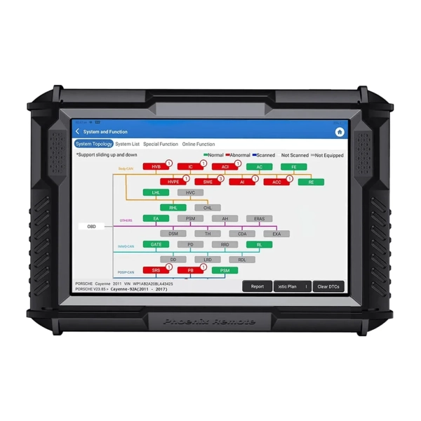<strong>TOPDON Phoenix Remote</strong> is an advanced local-and-remote diagnostic platform built for high-level workshops, technical centers, and remote support operations. It offers <strong>remote diagnosis</strong>, <strong>full-system diagnostics</strong>, <strong>cloud-based programming and coding</strong>, and support for <strong>J2534</strong>, <strong>CAN-FD</strong>, and <strong>DoIP</strong>. <h3>Key Features</h3> <ul> <li>Remote & Local Diagnostics</li> <li>Full-System Scan</li> <li>Cloud-Based Programming</li> <li>Online Coding</li> <li>FCA Secure Gateway Access</li> <li><strong>J2534</strong> (remote access programming)</li> <li><strong>CAN-FD</strong></li> <li><strong>DoIP</strong></li> <li>D-PDU / RP1210</li> <li>Voice & Video Communication</li> <li><strong>3 Years Software Updates / Access – Middle East Package</strong></li> <li><strong>2 Years Software Updates / Access – Other Regions</strong></li> </ul> <strong>TOPDON Phoenix Remote</strong> is an advanced local-and-remote diagnostic platform built for high-level workshops, technical centers, and remote support operations. It offers <strong>remote diagnosis</strong>, <strong>full-system diagnostics</strong>, <strong>cloud-based programming and coding</strong>, and support for <strong>J2534</strong>, <strong>CAN-FD</strong>, and <strong>DoIP</strong>. <h3>Key Features</h3> <ul> <li>Remote & Local Diagnostics</li> <li>Full-System Scan</li> <li>Cloud-Based Programming</li> <li>Online Coding</li> <li>FCA Secure Gateway Access</li> <li><strong>J2534</strong> (remote access programming)</li> <li><strong>CAN-FD</strong></li> <li><strong>DoIP</strong></li> <li>D-PDU / RP1210</li> <li>Voice & Video Communication</li> <li><strong>3 Years Software Updates / Access – Middle East Package</strong></li> <li><strong>2 Years Software Updates / Access – Other Regions</strong></li> </ul>