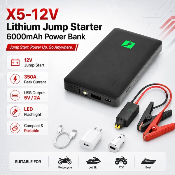 <h4><strong>Lemania X-5-12V Lithium Power Bank Jump Starter Portable 12V Car Battery Booster Made in Switzerland</strong></h4><h3><strong>Lemania X-5-12V Lithium Power Bank Jump Starter Spec Chart:</strong></h3><table border="1" cellspacing="0" cellpadding="8"><thead><tr><th><strong>Feature</strong></th><th><strong>Details</strong></th></tr></thead><tbody><tr><td><strong>Product Type</strong></td><td>Lithium Power Bank and 12V Jump Starter</td></tr><tr><td><strong>Application</strong></td><td>Emergency Vehicle Starting and Portable Device Power Support</td></tr><tr><td><strong>Suitable For</strong></td><td>Drivers, Garages, Roadside Assistance, Emergency Kits, and Light Vehicle Support</td></tr></tbody></table> <h4><strong>Lemania X-5-12V Lithium Power Bank Jump Starter Portable 12V Car Battery Booster Made in Switzerland</strong></h4><h3><strong>Lemania X-5-12V Lithium Power Bank Jump Starter Spec Chart:</strong></h3><table border="1" cellspacing="0" cellpadding="8"><thead><tr><th><strong>Feature</strong></th><th><strong>Details</strong></th></tr></thead><tbody><tr><td><strong>Product Type</strong></td><td>Lithium Power Bank and 12V Jump Starter</td></tr><tr><td><strong>Application</strong></td><td>Emergency Vehicle Starting and Portable Device Power Support</td></tr><tr><td><strong>Suitable For</strong></td><td>Drivers, Garages, Roadside Assistance, Emergency Kits, and Light Vehicle Support</td></tr></tbody></table>