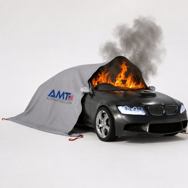 <h4>AMT Automotive Fire Blanket – Professional 6m × 9m vehicle fire containment blanket designed for EV, hybrid and conventional vehicle fire emergencies, with high-temperature-resistant mineral/ceramic fiber construction and fireproof coating.</h4> <h3>AMT Automotive Fire Blanket – Technical Specifications</h3> <table> <thead> <tr> <th><strong>Category</strong></th> <th><strong>Specification</strong></th> </tr> </thead> <tbody> <tr> <td><strong>Brand</strong></td> <td>AMT</td> </tr> <tr> <td><strong>Product Type</strong></td> <td>Automotive Fire Containment Blanket</td> </tr> <tr> <td><strong>Commercial Size</strong></td> <td>6m × 9m</td> </tr> <tr> <td><strong>Household Size Option</strong></td> <td>3m × 4m</td> </tr> <tr> <td><strong>Custom Sizes</strong></td> <td>Available on Request</td> </tr> <tr> <td><strong>Material</strong></td> <td>High-Temperature-Resistant Mineral Fiber / Ceramic Fiber</td> </tr> <tr> <td><strong>Surface Treatment</strong></td> <td>Fireproof Coating</td> </tr> <tr> <td><strong>Specified Temperature Range</strong></td> <td>Approximately 500–1200°C</td> </tr> <tr> <td><strong>Purpose</strong></td> <td>Helps Contain Flames, Heat, Smoke and Embers Around a Vehicle</td> </tr> <tr> <td><strong>Vehicle Applications</strong></td> <td>Electric, Hybrid and Conventional Vehicles</td> </tr> <tr> <td><strong>Recommended Locations</strong></td> <td>Charging Stations, Underground Parking, Workshops, Fleet Depots and Emergency Response Areas</td> </tr> <tr> <td><strong>Deployment</strong></td> <td>Rapid Manual Deployment by Trained Personnel</td> </tr> <tr> <td><strong>Storage</strong></td> <td>Compact Rolled Design with Carrying Straps</td> </tr> </tbody> </table> <h3><strong>Professional vehicle fire-containment equipment. Temperature resistance is based on the stated manufacturer specification.</strong></h3> <h3>Available from AMT Automax Tools UAE.</h3> <h4>AMT Automotive Fire Blanket – Professional 6m × 9m vehicle fire containment blanket designed for EV, hybrid and conventional vehicle fire emergencies, with high-temperature-resistant mineral/ceramic fiber construction and fireproof coating.</h4> <h3>AMT Automotive Fire Blanket – Technical Specifications</h3> <table> <thead> <tr> <th><strong>Category</strong></th> <th><strong>Specification</strong></th> </tr> </thead> <tbody> <tr> <td><strong>Brand</strong></td> <td>AMT</td> </tr> <tr> <td><strong>Product Type</strong></td> <td>Automotive Fire Containment Blanket</td> </tr> <tr> <td><strong>Commercial Size</strong></td> <td>6m × 9m</td> </tr> <tr> <td><strong>Household Size Option</strong></td> <td>3m × 4m</td> </tr> <tr> <td><strong>Custom Sizes</strong></td> <td>Available on Request</td> </tr> <tr> <td><strong>Material</strong></td> <td>High-Temperature-Resistant Mineral Fiber / Ceramic Fiber</td> </tr> <tr> <td><strong>Surface Treatment</strong></td> <td>Fireproof Coating</td> </tr> <tr> <td><strong>Specified Temperature Range</strong></td> <td>Approximately 500–1200°C</td> </tr> <tr> <td><strong>Purpose</strong></td> <td>Helps Contain Flames, Heat, Smoke and Embers Around a Vehicle</td> </tr> <tr> <td><strong>Vehicle Applications</strong></td> <td>Electric, Hybrid and Conventional Vehicles</td> </tr> <tr> <td><strong>Recommended Locations</strong></td> <td>Charging Stations, Underground Parking, Workshops, Fleet Depots and Emergency Response Areas</td> </tr> <tr> <td><strong>Deployment</strong></td> <td>Rapid Manual Deployment by Trained Personnel</td> </tr> <tr> <td><strong>Storage</strong></td> <td>Compact Rolled Design with Carrying Straps</td> </tr> </tbody> </table> <h3><strong>Professional vehicle fire-containment equipment. Temperature resistance is based on the stated manufacturer specification.</strong></h3> <h3>Available from AMT Automax Tools UAE.</h3>