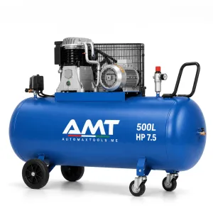 AMT-N500/7.5T 500L 7.5HP Industrial Piston Air Compressor, 5.5kW 400V Three Phase 10 Bar