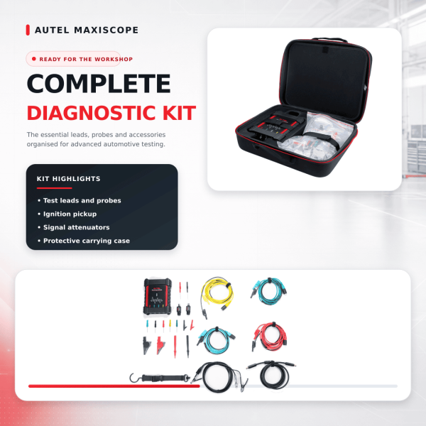 MP608 4 <div class="et_pb_module et_pb_wc_title et_pb_wc_title_0_tb_body product-header et_pb_bg_layout_light"> <h4>The Autel MaxiScope MP608 is a professional four-channel automotive oscilloscope for advanced electrical, electronic and vehicle-network diagnostics. It transforms a compatible MaxiSYS tablet or Windows PC into a high-resolution waveform-analysis platform for sensors, actuators, ignition systems, communication networks and intermittent electrical faults.</h4> The MP608 features 12-bit vertical resolution, ±1% measurement accuracy, advanced trigger actions, custom math channels and automatic probe configuration. Four channels allow technicians to compare multiple signals simultaneously and evaluate timing relationships between related circuits. Serial-bus decoding supports CAN, CAN FD, LIN, FlexRay, UART and I²C analysis. Autel's automotive test library provides guided procedures, reference waveforms and connection diagrams for common diagnostic tests. </div> <div class="et_pb_module et_pb_wc_description et_pb_wc_description_0_tb_body et_pb_bg_layout_light et_pb_text_align_left"> <div class="et_pb_module_inner"> <table> <thead> <tr> <th>Specification</th> <th>MaxiScope MP608</th> </tr> </thead> <tbody> <tr> <td>Product Type</td> <td>Professional 4-Channel Automotive Oscilloscope</td> </tr> <tr> <td>Model</td> <td>MaxiScope MP608</td> </tr> <tr> <td>Channels</td> <td>4</td> </tr> <tr> <td>Vertical Resolution</td> <td>12-Bit</td> </tr> <tr> <td>Measurement Accuracy</td> <td>±1%</td> </tr> <tr> <td>Triggering</td> <td>Advanced Trigger Actions</td> </tr> <tr> <td>Math Functions</td> <td>Custom Math Channels</td> </tr> <tr> <td>Probe Setup</td> <td>Automatic Probe Configuration</td> </tr> <tr> <td>Automotive Test Library</td> <td>Guided Tests, Reference Waveforms & Connection Diagrams</td> </tr> <tr> <td>CAN Decoding</td> <td>Supported</td> </tr> <tr> <td>CAN FD Decoding</td> <td>Supported</td> </tr> <tr> <td>LIN Decoding</td> <td>Supported</td> </tr> <tr> <td>FlexRay Decoding</td> <td>Supported</td> </tr> <tr> <td>UART Decoding</td> <td>Supported</td> </tr> <tr> <td>I²C Decoding</td> <td>Supported</td> </tr> <tr> <td>Compatible Platforms</td> <td>Selected MaxiSYS Tablets + Windows PC</td> </tr> <tr> <td>Primary Applications</td> <td>Sensors, Actuators, Ignition, Network & Intermittent Electrical Faults</td> </tr> <tr> <td>Software Updates</td> <td>2 Years Included – Automax Tools IMEA Package</td> </tr> <tr> <td>Warranty</td> <td>1 Year Limited Warranty</td> </tr> </tbody> </table> <strong>Autel MaxiScope MP608 Official / Reference Information</strong> <a href="https://autel.com/download.jhtml" target="_blank" rel="noopener"> View Product Information </a> <a href="https://automaxtools.me/wp-content/uploads/2026/07/MP608-1.png"> <img class="aligncenter" src="https://automaxtools.me/wp-content/uploads/2026/07/MP608-1.png" alt="Autel MaxiScope MP608 UAE Automax Tools" width="807" height="807" /> </a> </div> </div> <h3><span style="color: #d2322a;"> <strong>1 Year Warranty</strong> </span></h3> <h4 style="color: red;">IP Restriction (works only in India, Middle East and Africa).</h4> <div class="et_pb_module et_pb_wc_title et_pb_wc_title_0_tb_body product-header et_pb_bg_layout_light"> <h4>The Autel MaxiScope MP608 is a professional four-channel automotive oscilloscope for advanced electrical, electronic and vehicle-network diagnostics. It transforms a compatible MaxiSYS tablet or Windows PC into a high-resolution waveform-analysis platform for sensors, actuators, ignition systems, communication networks and intermittent electrical faults.</h4> The MP608 features 12-bit vertical resolution, ±1% measurement accuracy, advanced trigger actions, custom math channels and automatic probe configuration. Four channels allow technicians to compare multiple signals simultaneously and evaluate timing relationships between related circuits. Serial-bus decoding supports CAN, CAN FD, LIN, FlexRay, UART and I²C analysis. Autel's automotive test library provides guided procedures, reference waveforms and connection diagrams for common diagnostic tests. </div> <div class="et_pb_module et_pb_wc_description et_pb_wc_description_0_tb_body et_pb_bg_layout_light et_pb_text_align_left"> <div class="et_pb_module_inner"> <table> <thead> <tr> <th>Specification</th> <th>MaxiScope MP608</th> </tr> </thead> <tbody> <tr> <td>Product Type</td> <td>Professional 4-Channel Automotive Oscilloscope</td> </tr> <tr> <td>Model</td> <td>MaxiScope MP608</td> </tr> <tr> <td>Channels</td> <td>4</td> </tr> <tr> <td>Vertical Resolution</td> <td>12-Bit</td> </tr> <tr> <td>Measurement Accuracy</td> <td>±1%</td> </tr> <tr> <td>Triggering</td> <td>Advanced Trigger Actions</td> </tr> <tr> <td>Math Functions</td> <td>Custom Math Channels</td> </tr> <tr> <td>Probe Setup</td> <td>Automatic Probe Configuration</td> </tr> <tr> <td>Automotive Test Library</td> <td>Guided Tests, Reference Waveforms & Connection Diagrams</td> </tr> <tr> <td>CAN Decoding</td> <td>Supported</td> </tr> <tr> <td>CAN FD Decoding</td> <td>Supported</td> </tr> <tr> <td>LIN Decoding</td> <td>Supported</td> </tr> <tr> <td>FlexRay Decoding</td> <td>Supported</td> </tr> <tr> <td>UART Decoding</td> <td>Supported</td> </tr> <tr> <td>I²C Decoding</td> <td>Supported</td> </tr> <tr> <td>Compatible Platforms</td> <td>Selected MaxiSYS Tablets + Windows PC</td> </tr> <tr> <td>Primary Applications</td> <td>Sensors, Actuators, Ignition, Network & Intermittent Electrical Faults</td> </tr> <tr> <td>Software Updates</td> <td>2 Years Included – Automax Tools IMEA Package</td> </tr> <tr> <td>Warranty</td> <td>1 Year Limited Warranty</td> </tr> </tbody> </table> <strong>Autel MaxiScope MP608 Official / Reference Information</strong> <a href="https://autel.com/download.jhtml" target="_blank" rel="noopener"> View Product Information </a> <a href="https://automaxtools.me/wp-content/uploads/2026/07/MP608-1.png"> <img class="aligncenter" src="https://automaxtools.me/wp-content/uploads/2026/07/MP608-1.png" alt="Autel MaxiScope MP608 UAE Automax Tools" width="807" height="807" /> </a> </div> </div> <h3><span style="color: #d2322a;"> <strong>1 Year Warranty</strong> </span></h3> <h4 style="color: red;">IP Restriction (works only in India, Middle East and Africa).</h4>