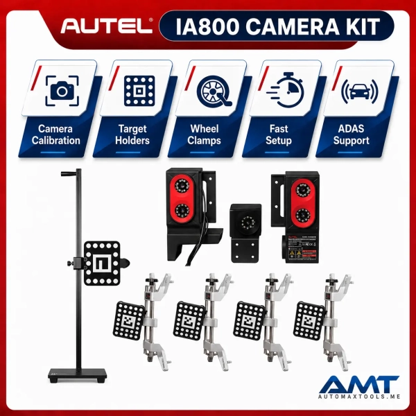 04 <div class="et_pb_module et_pb_wc_title et_pb_wc_title_0_tb_body product-header et_pb_bg_layout_light"> <h4>The Autel IA800 Camera Kit is the optical positioning hardware used to upgrade a compatible Autel Standard ADAS Calibration Frame to the intelligent IA800 workflow. The IA800 system uses six high-resolution cameras and wheel-mounted targets to determine frame centering and vehicle distance without traditional mechanical measurement.</h4> The camera kit is intended for professional ADAS calibration shops that already have or are building an Autel calibration-frame setup. Optical positioning reduces manual tape-measure, plumb-bob and string procedures while improving repeatability. Actual package contents can vary by kit version; the Automax listing includes the IA800 camera / target hardware shown in the supplied package image. </div> <div class="et_pb_module et_pb_wc_description et_pb_wc_description_0_tb_body et_pb_bg_layout_light et_pb_text_align_left"> <div class="et_pb_module_inner"> <table> <thead> <tr> <th>Specification</th> <th>IA800 Camera Kit</th> </tr> </thead> <tbody> <tr> <td>Product Type</td> <td>ADAS Optical Positioning Upgrade Hardware</td> </tr> <tr> <td>System</td> <td>MaxiSYS IA800</td> </tr> <tr> <td>Positioning Cameras</td> <td>6 High-Resolution Cameras – Complete IA800 System</td> </tr> <tr> <td>Positioning Method</td> <td>Optical 3D Measurement</td> </tr> <tr> <td>Frame Compatibility</td> <td>Autel Standard ADAS Calibration Frame</td> </tr> <tr> <td>Wheel Measurement</td> <td>Wheel Clamp / Camera Targets</td> </tr> <tr> <td>Vehicle Distance</td> <td>Optical Recognition</td> </tr> <tr> <td>Frame Centering</td> <td>Optical Recognition</td> </tr> <tr> <td>Mechanical Measurement</td> <td>Significantly Reduced / Not Required for Optical Positioning</td> </tr> <tr> <td>ADAS Applications</td> <td>Camera, Radar, LiDAR & Night Vision – With Applicable Targets</td> </tr> <tr> <td>Host Tablet / Software</td> <td>Compatible Autel MaxiSYS ADAS Platform Required</td> </tr> <tr> <td>Professional Installation</td> <td>Recommended</td> </tr> <tr> <td>Software Updates</td> <td>2 Years Included – Compatible Host Platform</td> </tr> <tr> <td>Warranty</td> <td>1 Year Limited Warranty</td> </tr> </tbody> </table> <strong>Autel IA800 Camera Kit Official / Reference Information</strong> <a href="https://www.autel.com/jp/adas/3781.jhtml" target="_blank" rel="noopener"> View Product Information </a> <a href="https://automaxtools.me/wp-content/uploads/2025/10/adas-ia800_003.webp"> <img class="aligncenter" src="https://automaxtools.me/wp-content/uploads/2025/10/adas-ia800_003.webp" alt="Autel IA800 Camera Kit UAE Automax Tools" width="807" height="807" /> </a> </div> </div> <h3><span style="color: #d2322a;"> <strong>1 Year Warranty. 2 Year Free Software Updates.</strong> </span></h3> <h4 style="color: red;">IP Restriction (works only in India, Middle East and Africa).</h4> <div class="et_pb_module et_pb_wc_title et_pb_wc_title_0_tb_body product-header et_pb_bg_layout_light"> <h4>The Autel IA800 Camera Kit is the optical positioning hardware used to upgrade a compatible Autel Standard ADAS Calibration Frame to the intelligent IA800 workflow. The IA800 system uses six high-resolution cameras and wheel-mounted targets to determine frame centering and vehicle distance without traditional mechanical measurement.</h4> The camera kit is intended for professional ADAS calibration shops that already have or are building an Autel calibration-frame setup. Optical positioning reduces manual tape-measure, plumb-bob and string procedures while improving repeatability. Actual package contents can vary by kit version; the Automax listing includes the IA800 camera / target hardware shown in the supplied package image. </div> <div class="et_pb_module et_pb_wc_description et_pb_wc_description_0_tb_body et_pb_bg_layout_light et_pb_text_align_left"> <div class="et_pb_module_inner"> <table> <thead> <tr> <th>Specification</th> <th>IA800 Camera Kit</th> </tr> </thead> <tbody> <tr> <td>Product Type</td> <td>ADAS Optical Positioning Upgrade Hardware</td> </tr> <tr> <td>System</td> <td>MaxiSYS IA800</td> </tr> <tr> <td>Positioning Cameras</td> <td>6 High-Resolution Cameras – Complete IA800 System</td> </tr> <tr> <td>Positioning Method</td> <td>Optical 3D Measurement</td> </tr> <tr> <td>Frame Compatibility</td> <td>Autel Standard ADAS Calibration Frame</td> </tr> <tr> <td>Wheel Measurement</td> <td>Wheel Clamp / Camera Targets</td> </tr> <tr> <td>Vehicle Distance</td> <td>Optical Recognition</td> </tr> <tr> <td>Frame Centering</td> <td>Optical Recognition</td> </tr> <tr> <td>Mechanical Measurement</td> <td>Significantly Reduced / Not Required for Optical Positioning</td> </tr> <tr> <td>ADAS Applications</td> <td>Camera, Radar, LiDAR & Night Vision – With Applicable Targets</td> </tr> <tr> <td>Host Tablet / Software</td> <td>Compatible Autel MaxiSYS ADAS Platform Required</td> </tr> <tr> <td>Professional Installation</td> <td>Recommended</td> </tr> <tr> <td>Software Updates</td> <td>2 Years Included – Compatible Host Platform</td> </tr> <tr> <td>Warranty</td> <td>1 Year Limited Warranty</td> </tr> </tbody> </table> <strong>Autel IA800 Camera Kit Official / Reference Information</strong> <a href="https://www.autel.com/jp/adas/3781.jhtml" target="_blank" rel="noopener"> View Product Information </a> <a href="https://automaxtools.me/wp-content/uploads/2025/10/adas-ia800_003.webp"> <img class="aligncenter" src="https://automaxtools.me/wp-content/uploads/2025/10/adas-ia800_003.webp" alt="Autel IA800 Camera Kit UAE Automax Tools" width="807" height="807" /> </a> </div> </div> <h3><span style="color: #d2322a;"> <strong>1 Year Warranty. 2 Year Free Software Updates.</strong> </span></h3> <h4 style="color: red;">IP Restriction (works only in India, Middle East and Africa).</h4>