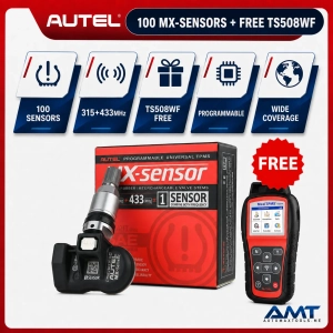 AUTEL DIAGNOSTIC 81 Autel 100 MX-Sensors 315/433MHz + Free MaxiTPMS TS508WF | Universal Programmable TPMS Bundle | Wi-Fi Update Relearn Tool