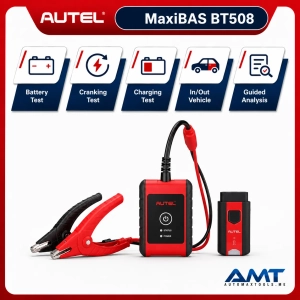 Autel MaxiBAS BT508 Battery Tester | 12V 100–2000 CCA | Cranking & Charging Test | Battery Registration | Bluetooth VCI