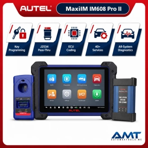 Autel MaxiIM IM608 Pro II Key Programmer & Diagnostic Scanner | XP400 Pro | J2534 | ECU Coding | 40 Service Functions | 2-Year Updates