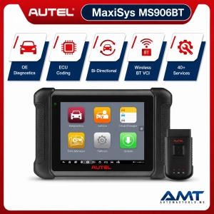 Autel MaxiSys MS906BT Bluetooth Diagnostic Scanner | ECU Coding | Bi-Directional Control | 36+ Services | 2-Year Updates
