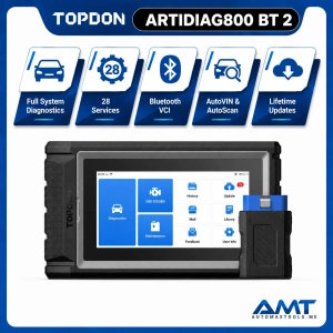 TOPDON ArtiDiag800 BT 2 Bluetooth Diagnostic Scanner | 28 Service Functions | Active Test | CAN-FD | FCA SGW | 3 Years Middle East / 2 Years Other Regions