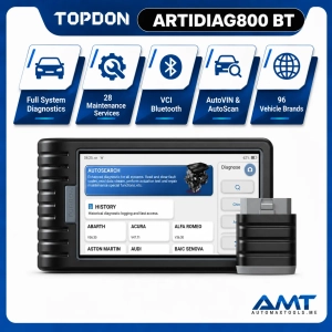 TOPDON ArtiDiag800 BT Automotive Diagnostic Scanner | 28 Service Functions | Full-System Diagnostics | Bluetooth VCI | AutoVIN & AutoScan | Lifetime Free Updates
