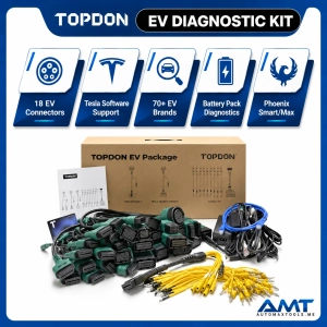 TOPDON EV Diagnostic Kit for Phoenix Max & Smart | 70+ EV Brands | 18 EV Connectors | Battery Pack Diagnostics | Tesla Software | 3 Years Updates Middle East