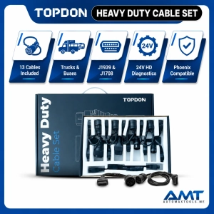 TOPDON Heavy-Duty Software & Cable Set | 1-Year HD Software | 6-Pin & 9-Pin Connectors | Truck, Bus & Machinery Diagnostics | Phoenix Max Smart Remote XLink