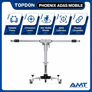 TOPDON Phoenix ADAS Mobile Calibration Frame | Foldable Portable ADAS System | 5-Line & Cross-Line Laser | 360° Wheels | 40+ Vehicle Brands | Phoenix Compatible