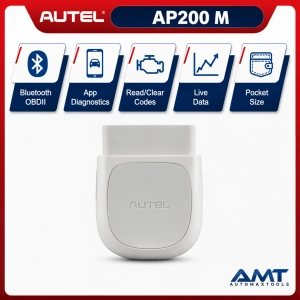 Autel MaxiAP AP200M Bluetooth OBD2 Scanner | All-System Diagnostics | Oil BMS EPB SAS Service | iOS Android | 2-Year Updates