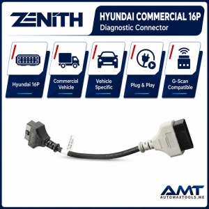 Zenith Hyundai Commercial 16P Diagnostic Connector EZOCB025 – G-scan Commercial Vehicle Adapter