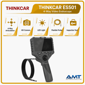 THINKCAR ES501 4-Way Articulating Video Endoscope – 5″ IPS, 6.2mm Probe, LED & 720p Recording