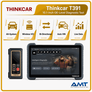 THINKCAR T391 Diagnostic Scanner – 10.1″ TCOS, 4GB/128GB, ThinkLink VCI, Topology & 41 Services | 2-Year Warranty & 3-Year Software Updates