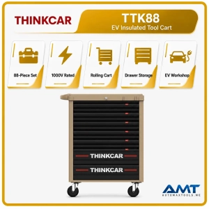 THINKCAR TTK88 88-Piece EV Insulated Tool Cart – VDE 1000V Hybrid & Electric Vehicle Workshop Set