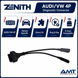 Zenith Audi / VW 4P Diagnostic Connector EZOCB020 – G-scan 4-Pin VAG Adapter