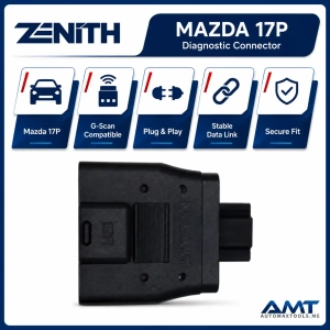 Zenith Mazda 17P Diagnostic Connector EZOCB007 – G-scan OBD Adapter for Older Mazda Vehicles