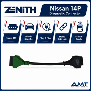 Zenith Nissan 14P Diagnostic Connector EZOCB013 – G-scan OBD Adapter for Older Nissan Vehicles