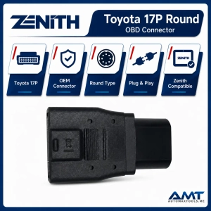Zenith Toyota 17P Round OBD Adapter – G-scan Connector for Older Toyota & Lexus Vehicles