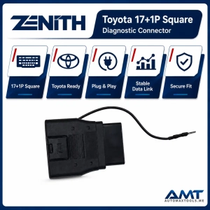 Zenith Toyota 17+1P Square Diagnostic Connector EZOCB004 – G-scan OBD Adapter