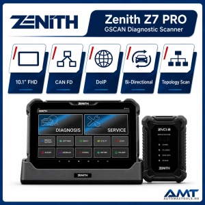 Zenith Z7 PRO GSCAN Diagnostic Scanner – 10.1″ FHD, CAN FD, DoIP, Bi-Directional & Topology Scan | 2-Year Updates