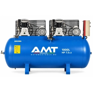 SCREW COMPRESSOR LANDING PAGE 10 AMT N1000/B6000/7.5 D 1000L Tandem Piston Air Compressor – 2 × 7.5HP, 10 Bar, 1654 L/min