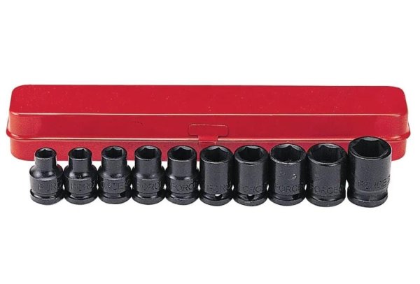FORCE 10Pcs 1/2"dr Impact Socket Set 11-24mm 6pt. - professional automotive workshop tool. FORCE 10Pcs 1/2"dr Impact Socket Set 11-24mm 6pt. - professional automotive workshop tool.