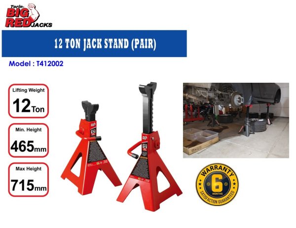T412002 AMT 12 Ton Jack Stand - professional automotive workshop tool. T412002 AMT 12 Ton Jack Stand - professional automotive workshop tool.