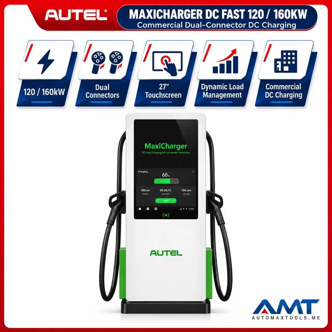 Autel MaxiCharger DC Fast 120 / 160kW EV Charger | Dual-Connector Commercial Fast Charging | OCPP