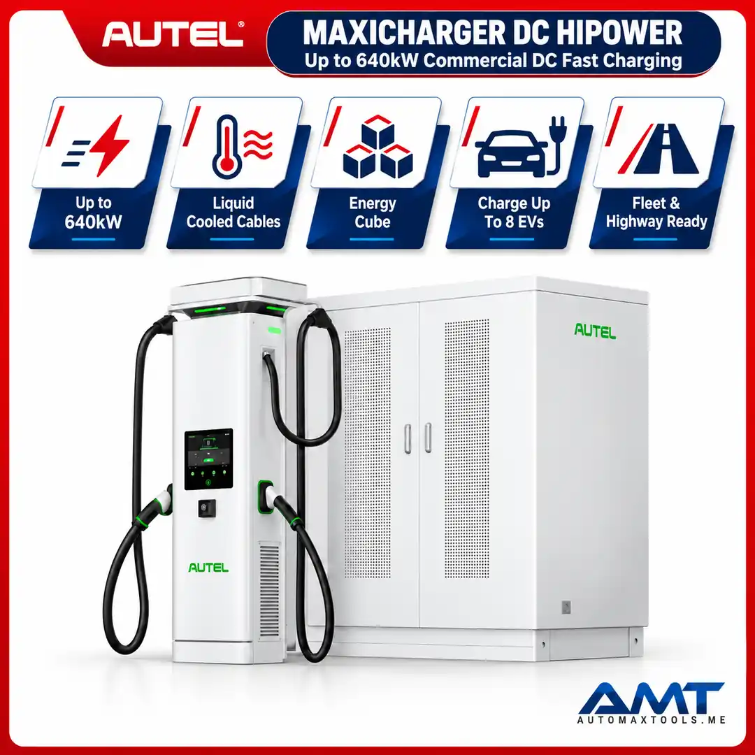 Autel MaxiCharger DC HiPower 320–640kW EV Charging System | 650A Liquid-Cooled | Up to 8 Vehicles