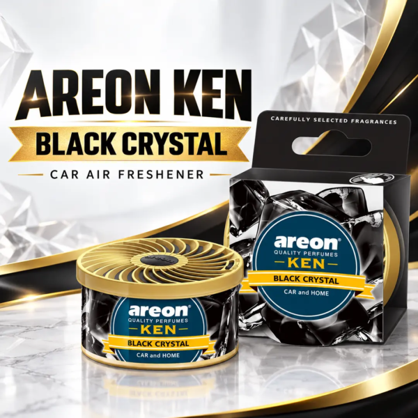 <h3>Areon Ken Black Crystal Air Freshener – 35g</h3>
<p>Areon Ken Black Crystal is a compact 35g solid fragrance can created for a refined vehicle-interior aroma. The adjustable vented lid controls scent release and makes the product suitable for daily cabin use.</p>
<h3>Technical Specifications</h3>
<table><thead><tr><th>Specification</th><th>Details</th></tr></thead><tbody>
<tr><td><strong>Brand</strong></td><td>Areon</td></tr>
<tr><td><strong>Range</strong></td><td>Ken</td></tr>
<tr><td><strong>Product Code</strong></td><td>AKBLC3800034955225</td></tr>
<tr><td><strong>Fragrance</strong></td><td>Black Crystal</td></tr>
<tr><td><strong>Format</strong></td><td>Adjustable solid fragrance can</td></tr>
<tr><td><strong>Net Content</strong></td><td>35g</td></tr>
<tr><td><strong>Approx. Shipping Weight</strong></td><td>0.081kg</td></tr>
<tr><td><strong>Approx. Packed Size</strong></td><td>9.7 × 7 × 3.8cm</td></tr>
</tbody></table> <h3>Areon Ken Black Crystal Air Freshener – 35g</h3>
<p>Areon Ken Black Crystal is a compact 35g solid fragrance can created for a refined vehicle-interior aroma. The adjustable vented lid controls scent release and makes the product suitable for daily cabin use.</p>
<h3>Technical Specifications</h3>
<table><thead><tr><th>Specification</th><th>Details</th></tr></thead><tbody>
<tr><td><strong>Brand</strong></td><td>Areon</td></tr>
<tr><td><strong>Range</strong></td><td>Ken</td></tr>
<tr><td><strong>Product Code</strong></td><td>AKBLC3800034955225</td></tr>
<tr><td><strong>Fragrance</strong></td><td>Black Crystal</td></tr>
<tr><td><strong>Format</strong></td><td>Adjustable solid fragrance can</td></tr>
<tr><td><strong>Net Content</strong></td><td>35g</td></tr>
<tr><td><strong>Approx. Shipping Weight</strong></td><td>0.081kg</td></tr>
<tr><td><strong>Approx. Packed Size</strong></td><td>9.7 × 7 × 3.8cm</td></tr>
</tbody></table>