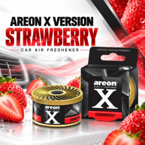 Areon Ken X Version Strawberry Air Freshener 35g | Adjustable Car Fragrance