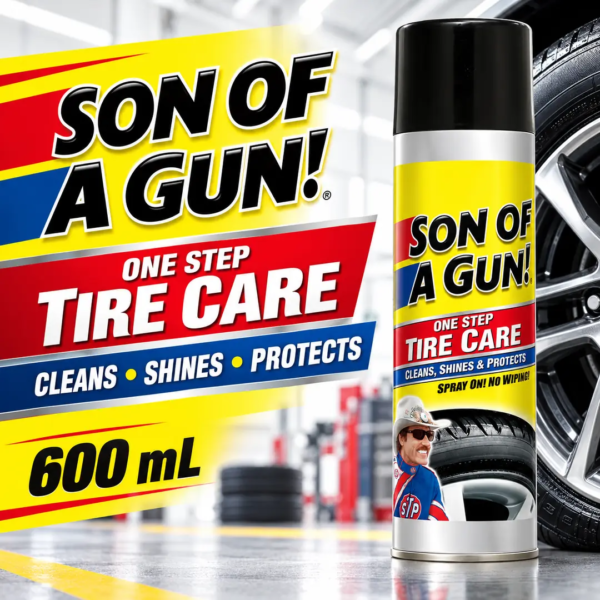 <h3>STP One Step Tire Care – 600ml</h3>
<p>STP One Step Tire Care is a 600ml aerosol treatment designed to clean, shine and protect compatible tyre sidewalls in one application. The foam lifts surface dirt while leaving a dark, refreshed appearance without a separate dressing step.</p>
<h3>Technical Specifications</h3>
<table><thead><tr><th>Specification</th><th>Details</th></tr></thead><tbody>
<tr><td><strong>Brand</strong></td><td>STP</td></tr>
<tr><td><strong>Product</strong></td><td>One Step Tire Care</td></tr>
<tr><td><strong>SKU / UPC</strong></td><td>071153655270</td></tr>
<tr><td><strong>Contents</strong></td><td>600ml / 21 fl oz aerosol</td></tr>
<tr><td><strong>Application</strong></td><td>Vehicle tyre sidewalls</td></tr>
<tr><td><strong>Finish</strong></td><td>Clean, dark and glossy appearance</td></tr>
<tr><td><strong>Approx. Shipping Weight</strong></td><td>0.744kg</td></tr>
<tr><td><strong>Product Size</strong></td><td>7.62 × 7.62 × 25.4cm</td></tr>
</tbody></table>
<p><strong>Important:</strong> Apply to sidewalls only. Keep overspray away from tyre tread, brake components, wheels, paint and the ground. Not intended for motorcycle or bicycle tyres.</p> <h3>STP One Step Tire Care – 600ml</h3>
<p>STP One Step Tire Care is a 600ml aerosol treatment designed to clean, shine and protect compatible tyre sidewalls in one application. The foam lifts surface dirt while leaving a dark, refreshed appearance without a separate dressing step.</p>
<h3>Technical Specifications</h3>
<table><thead><tr><th>Specification</th><th>Details</th></tr></thead><tbody>
<tr><td><strong>Brand</strong></td><td>STP</td></tr>
<tr><td><strong>Product</strong></td><td>One Step Tire Care</td></tr>
<tr><td><strong>SKU / UPC</strong></td><td>071153655270</td></tr>
<tr><td><strong>Contents</strong></td><td>600ml / 21 fl oz aerosol</td></tr>
<tr><td><strong>Application</strong></td><td>Vehicle tyre sidewalls</td></tr>
<tr><td><strong>Finish</strong></td><td>Clean, dark and glossy appearance</td></tr>
<tr><td><strong>Approx. Shipping Weight</strong></td><td>0.744kg</td></tr>
<tr><td><strong>Product Size</strong></td><td>7.62 × 7.62 × 25.4cm</td></tr>
</tbody></table>
<p><strong>Important:</strong> Apply to sidewalls only. Keep overspray away from tyre tread, brake components, wheels, paint and the ground. Not intended for motorcycle or bicycle tyres.</p>