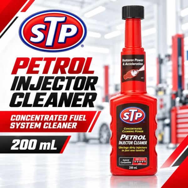 <h3>STP Petrol Injector Cleaner – 200ml</h3>
<p>STP Petrol Injector Cleaner is a 200ml pour-in fuel treatment formulated to help clean deposits from petrol injectors and support smooth engine performance. One bottle is intended for a petrol fuel tank of approximately 50–60 litres, subject to the supplied label.</p>
<h3>Technical Specifications</h3>
<table><thead><tr><th>Specification</th><th>Details</th></tr></thead><tbody>
<tr><td><strong>Brand</strong></td><td>STP</td></tr>
<tr><td><strong>Product</strong></td><td>Petrol Injector Cleaner</td></tr>
<tr><td><strong>SKU / EAN</strong></td><td>5020144800538</td></tr>
<tr><td><strong>Contents</strong></td><td>200ml</td></tr>
<tr><td><strong>Fuel Type</strong></td><td>Petrol / gasoline only</td></tr>
<tr><td><strong>Typical Treatment</strong></td><td>One bottle for approximately 50–60 litres of fuel</td></tr>
<tr><td><strong>Suggested Interval</strong></td><td>About every 3,000 miles / 4,800km, subject to label and vehicle requirements</td></tr>
<tr><td><strong>Shipping Weight</strong></td><td>0.20kg</td></tr>
<tr><td><strong>Product Size</strong></td><td>6 × 4.3 × 21.7cm</td></tr>
</tbody></table>
<p><strong>Important:</strong> This version is for petrol engines. Do not use it as a diesel-fuel additive, oil additive or substitute for diagnosis of a mechanical or electrical fault.</p> <h3>STP Petrol Injector Cleaner – 200ml</h3>
<p>STP Petrol Injector Cleaner is a 200ml pour-in fuel treatment formulated to help clean deposits from petrol injectors and support smooth engine performance. One bottle is intended for a petrol fuel tank of approximately 50–60 litres, subject to the supplied label.</p>
<h3>Technical Specifications</h3>
<table><thead><tr><th>Specification</th><th>Details</th></tr></thead><tbody>
<tr><td><strong>Brand</strong></td><td>STP</td></tr>
<tr><td><strong>Product</strong></td><td>Petrol Injector Cleaner</td></tr>
<tr><td><strong>SKU / EAN</strong></td><td>5020144800538</td></tr>
<tr><td><strong>Contents</strong></td><td>200ml</td></tr>
<tr><td><strong>Fuel Type</strong></td><td>Petrol / gasoline only</td></tr>
<tr><td><strong>Typical Treatment</strong></td><td>One bottle for approximately 50–60 litres of fuel</td></tr>
<tr><td><strong>Suggested Interval</strong></td><td>About every 3,000 miles / 4,800km, subject to label and vehicle requirements</td></tr>
<tr><td><strong>Shipping Weight</strong></td><td>0.20kg</td></tr>
<tr><td><strong>Product Size</strong></td><td>6 × 4.3 × 21.7cm</td></tr>
</tbody></table>
<p><strong>Important:</strong> This version is for petrol engines. Do not use it as a diesel-fuel additive, oil additive or substitute for diagnosis of a mechanical or electrical fault.</p>