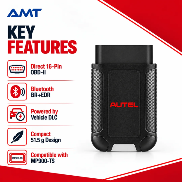 <h3>Autel MaxiVCI V150 Wireless Diagnostic Interface</h3>
<p>The Autel MaxiVCI V150 is a compact 16-pin vehicle communication interface that links a supported Autel diagnostic tablet to the vehicle data link connector. It receives power from the vehicle DLC and communicates with the paired tablet over Bluetooth.</p>
<h3>Technical Specifications</h3>
<table><thead><tr><th>Specification</th><th>Details</th></tr></thead><tbody>
<tr><td><strong>Model</strong></td><td>MaxiVCI V150</td></tr>
<tr><td><strong>Vehicle Connector</strong></td><td>Direct 16-pin OBD-II/DLC connector</td></tr>
<tr><td><strong>Communication</strong></td><td>Bluetooth BR + EDR, 2.4GHz</td></tr>
<tr><td><strong>Input Voltage</strong></td><td>8–30V DC</td></tr>
<tr><td><strong>Supply Current</strong></td><td>150mA at 12V DC</td></tr>
<tr><td><strong>Operating Temperature</strong></td><td>0–50°C</td></tr>
<tr><td><strong>Storage Temperature</strong></td><td>−10–60°C</td></tr>
<tr><td><strong>Device Dimensions</strong></td><td>77.47 × 46.8 × 21.38mm</td></tr>
<tr><td><strong>Device Weight</strong></td><td>51.5g</td></tr>
</tbody></table>
<p><strong>Compatibility note:</strong> Use only with Autel tablets and software packages that specifically support the MaxiVCI V150. It is not a universal replacement for every Autel VCI, VCMI or J2534 interface.</p> <h3>Autel MaxiVCI V150 Wireless Diagnostic Interface</h3>
<p>The Autel MaxiVCI V150 is a compact 16-pin vehicle communication interface that links a supported Autel diagnostic tablet to the vehicle data link connector. It receives power from the vehicle DLC and communicates with the paired tablet over Bluetooth.</p>
<h3>Technical Specifications</h3>
<table><thead><tr><th>Specification</th><th>Details</th></tr></thead><tbody>
<tr><td><strong>Model</strong></td><td>MaxiVCI V150</td></tr>
<tr><td><strong>Vehicle Connector</strong></td><td>Direct 16-pin OBD-II/DLC connector</td></tr>
<tr><td><strong>Communication</strong></td><td>Bluetooth BR + EDR, 2.4GHz</td></tr>
<tr><td><strong>Input Voltage</strong></td><td>8–30V DC</td></tr>
<tr><td><strong>Supply Current</strong></td><td>150mA at 12V DC</td></tr>
<tr><td><strong>Operating Temperature</strong></td><td>0–50°C</td></tr>
<tr><td><strong>Storage Temperature</strong></td><td>−10–60°C</td></tr>
<tr><td><strong>Device Dimensions</strong></td><td>77.47 × 46.8 × 21.38mm</td></tr>
<tr><td><strong>Device Weight</strong></td><td>51.5g</td></tr>
</tbody></table>
<p><strong>Compatibility note:</strong> Use only with Autel tablets and software packages that specifically support the MaxiVCI V150. It is not a universal replacement for every Autel VCI, VCMI or J2534 interface.</p>