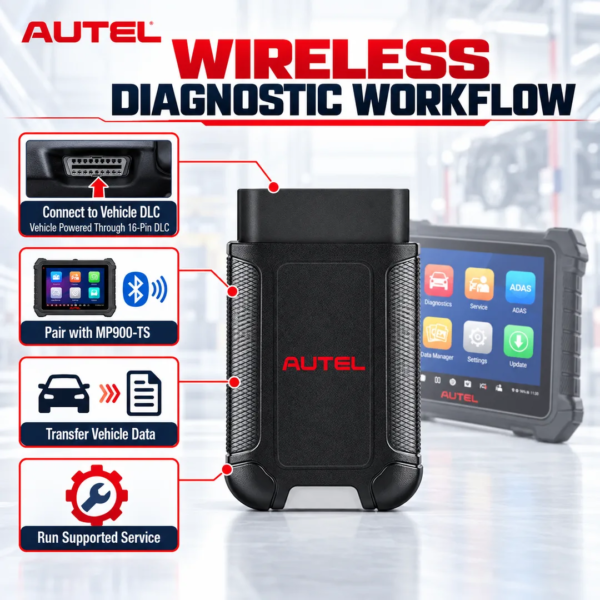 <h3>Autel MaxiVCI V150 Wireless Diagnostic Interface</h3>
<p>The Autel MaxiVCI V150 is a compact 16-pin vehicle communication interface that links a supported Autel diagnostic tablet to the vehicle data link connector. It receives power from the vehicle DLC and communicates with the paired tablet over Bluetooth.</p>
<h3>Technical Specifications</h3>
<table><thead><tr><th>Specification</th><th>Details</th></tr></thead><tbody>
<tr><td><strong>Model</strong></td><td>MaxiVCI V150</td></tr>
<tr><td><strong>Vehicle Connector</strong></td><td>Direct 16-pin OBD-II/DLC connector</td></tr>
<tr><td><strong>Communication</strong></td><td>Bluetooth BR + EDR, 2.4GHz</td></tr>
<tr><td><strong>Input Voltage</strong></td><td>8–30V DC</td></tr>
<tr><td><strong>Supply Current</strong></td><td>150mA at 12V DC</td></tr>
<tr><td><strong>Operating Temperature</strong></td><td>0–50°C</td></tr>
<tr><td><strong>Storage Temperature</strong></td><td>−10–60°C</td></tr>
<tr><td><strong>Device Dimensions</strong></td><td>77.47 × 46.8 × 21.38mm</td></tr>
<tr><td><strong>Device Weight</strong></td><td>51.5g</td></tr>
</tbody></table>
<p><strong>Compatibility note:</strong> Use only with Autel tablets and software packages that specifically support the MaxiVCI V150. It is not a universal replacement for every Autel VCI, VCMI or J2534 interface.</p> <h3>Autel MaxiVCI V150 Wireless Diagnostic Interface</h3>
<p>The Autel MaxiVCI V150 is a compact 16-pin vehicle communication interface that links a supported Autel diagnostic tablet to the vehicle data link connector. It receives power from the vehicle DLC and communicates with the paired tablet over Bluetooth.</p>
<h3>Technical Specifications</h3>
<table><thead><tr><th>Specification</th><th>Details</th></tr></thead><tbody>
<tr><td><strong>Model</strong></td><td>MaxiVCI V150</td></tr>
<tr><td><strong>Vehicle Connector</strong></td><td>Direct 16-pin OBD-II/DLC connector</td></tr>
<tr><td><strong>Communication</strong></td><td>Bluetooth BR + EDR, 2.4GHz</td></tr>
<tr><td><strong>Input Voltage</strong></td><td>8–30V DC</td></tr>
<tr><td><strong>Supply Current</strong></td><td>150mA at 12V DC</td></tr>
<tr><td><strong>Operating Temperature</strong></td><td>0–50°C</td></tr>
<tr><td><strong>Storage Temperature</strong></td><td>−10–60°C</td></tr>
<tr><td><strong>Device Dimensions</strong></td><td>77.47 × 46.8 × 21.38mm</td></tr>
<tr><td><strong>Device Weight</strong></td><td>51.5g</td></tr>
</tbody></table>
<p><strong>Compatibility note:</strong> Use only with Autel tablets and software packages that specifically support the MaxiVCI V150. It is not a universal replacement for every Autel VCI, VCMI or J2534 interface.</p>